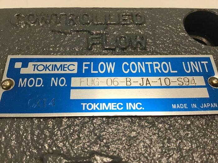 Used TOKIMEC Valve FUG-06-B-JA-10-S94 #132152