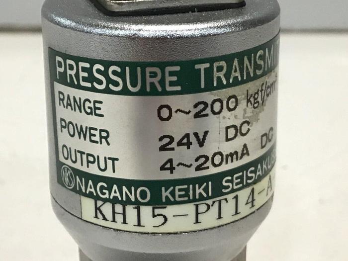 Used NAGANO Pressure Transmitter KH15-PT14-A-200-1.0 #126577
