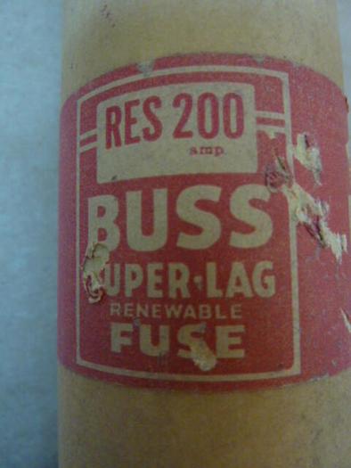 Used BUSSMANN 200 Amp Fuse RES-200 #27464