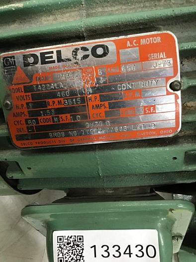 Used DELCO 1 HP AC Motor T4224LA Used