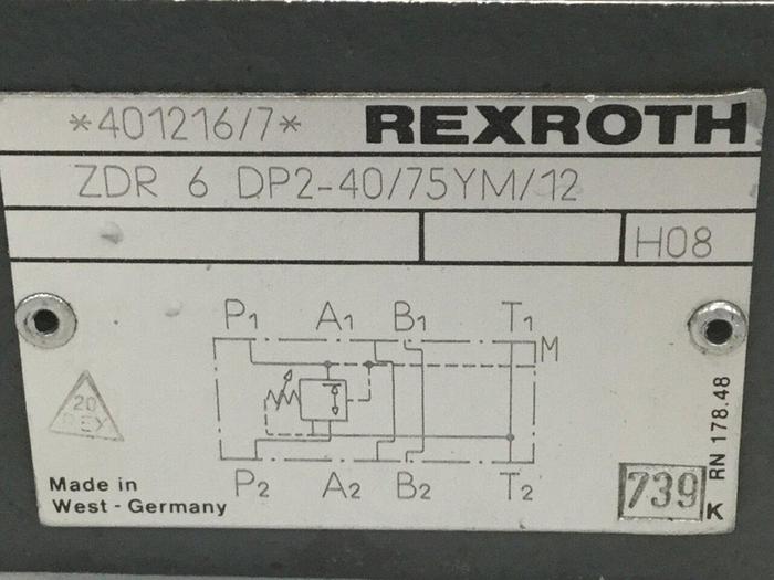Used REXROTH Valve ZDR6DP24075YM12 #105283