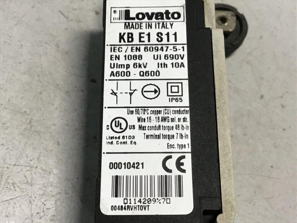 Used LOVATO Limit Switch KBE1S11 Used #121290
