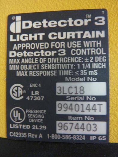 HONEYWELL Light Curtain Transmitter 3LC18-T #29059