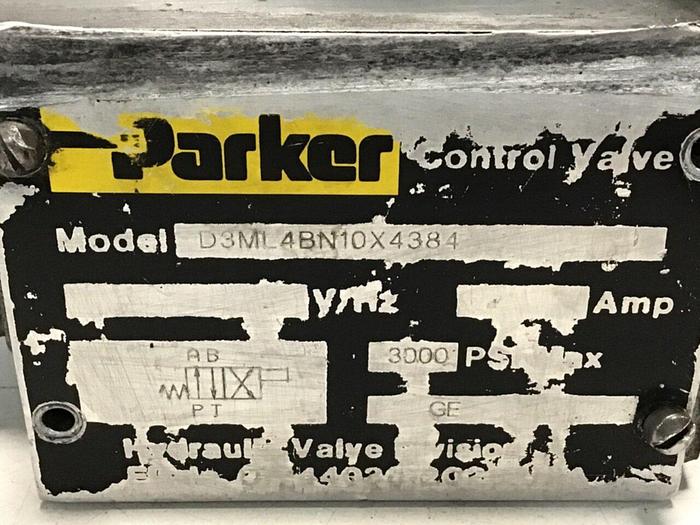 Used PARKER Directional Control Valve D3ML4BN10X4384 Used