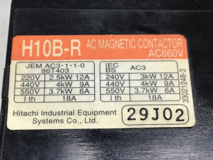 Used HITACHI Magnetic Contactor H10B-R #118807