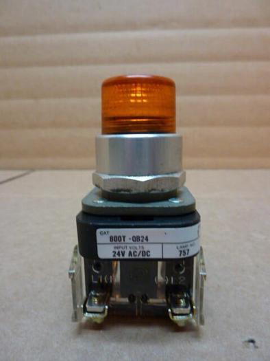 Used ALLEN BRADLEY Push Button 800T-QB24 AMBER #27925