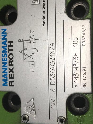 Used REXROTH Valve 4WE 6 D53 4WE6D53/AG24NZ4 #105618