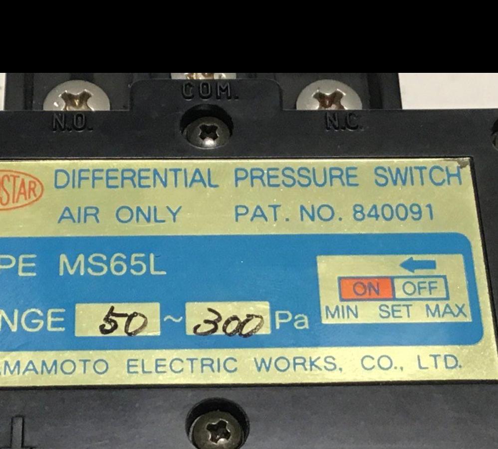 Used MANOSTAR Pressure Switch MS65L Used