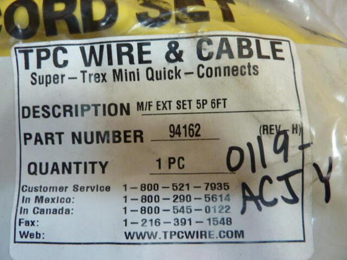 TPC WIRE & CABLE Quick-Connect Cord Set 94162 #29651
