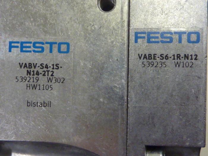 Used FESTO Control Block w/ Valves VABE-S6-1R-N12 #61211