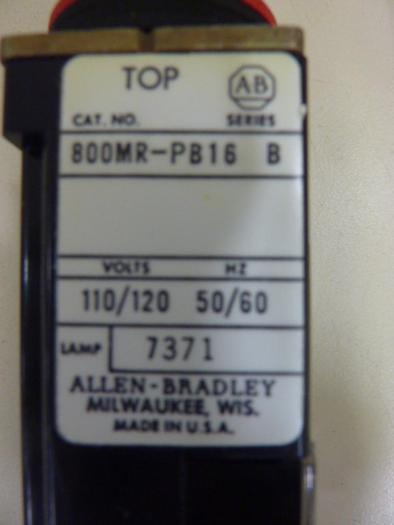 ALLEN BRADLEY Push Button 800MR-PB16RA RED #54526