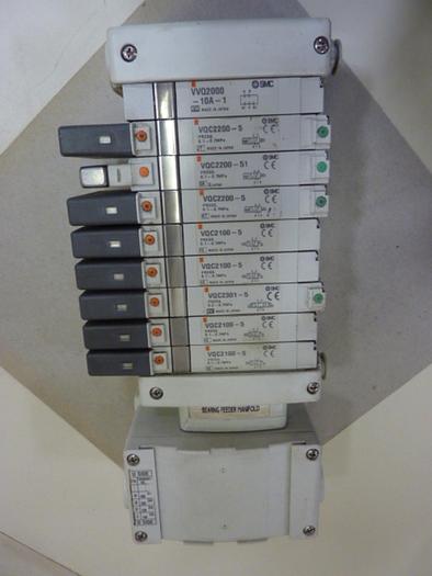 Used SMC Control Block w/ Valves VQC2200-5 #52949
