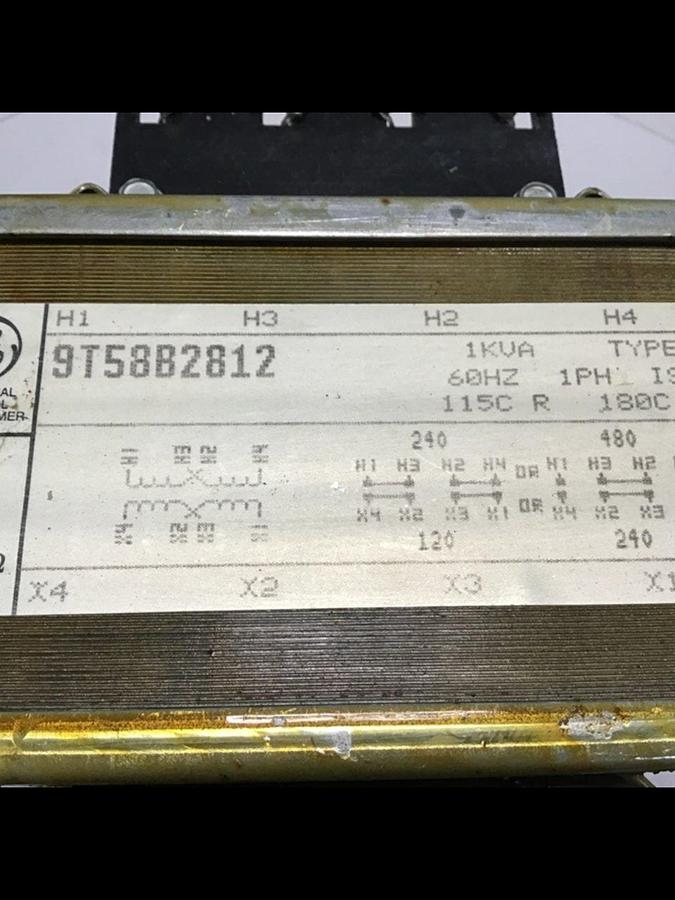 Used GENERAL ELECTRIC / GE 1.00 kVA Transformer 9T58B2812 Used