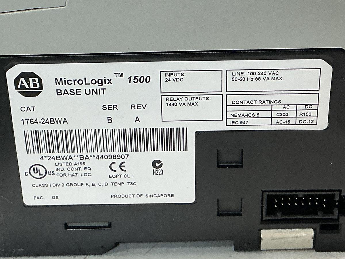 Used ALLEN BRADLEY 1764-24BWA SER B