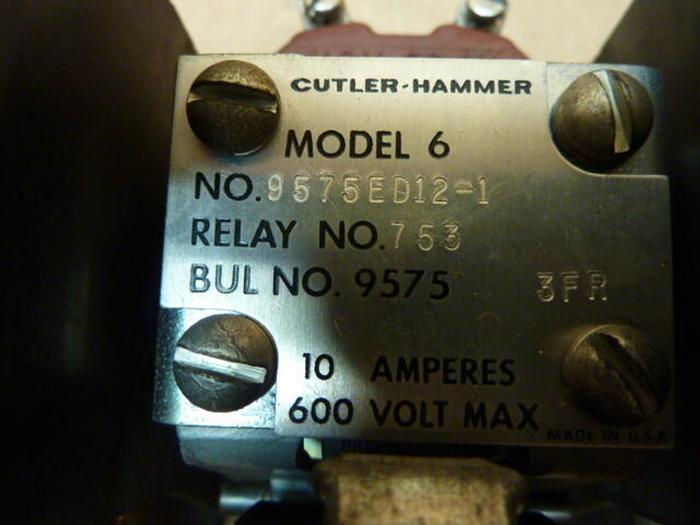 Used CUTLER HAMMER Motor Starter 9575E12-1 #27794