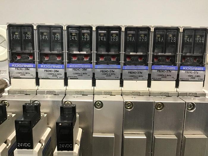 Used KOGANEI Manifold w/ Valves PBM7P-3W #120990