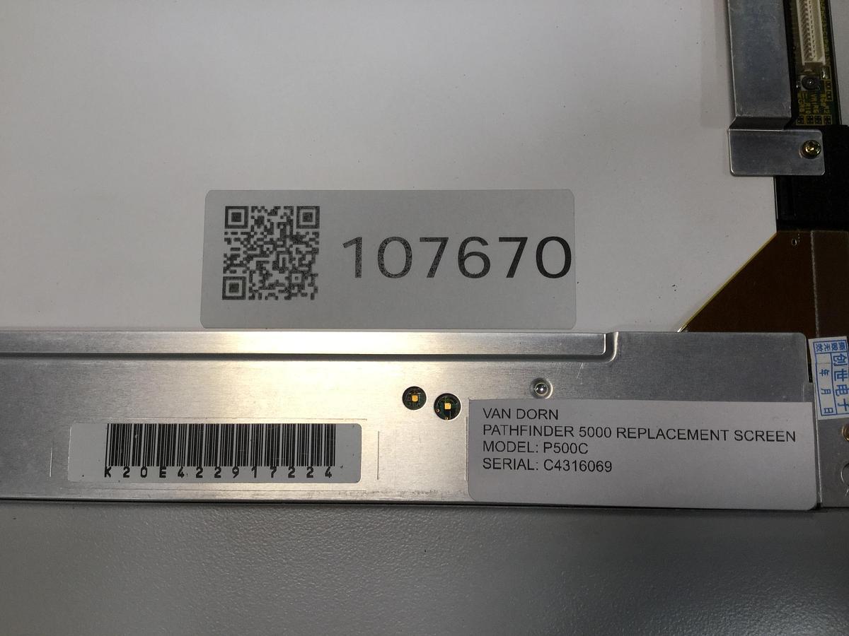 Used VAN DORN Pathfinder 5000 Replacement Screen P500C #107670