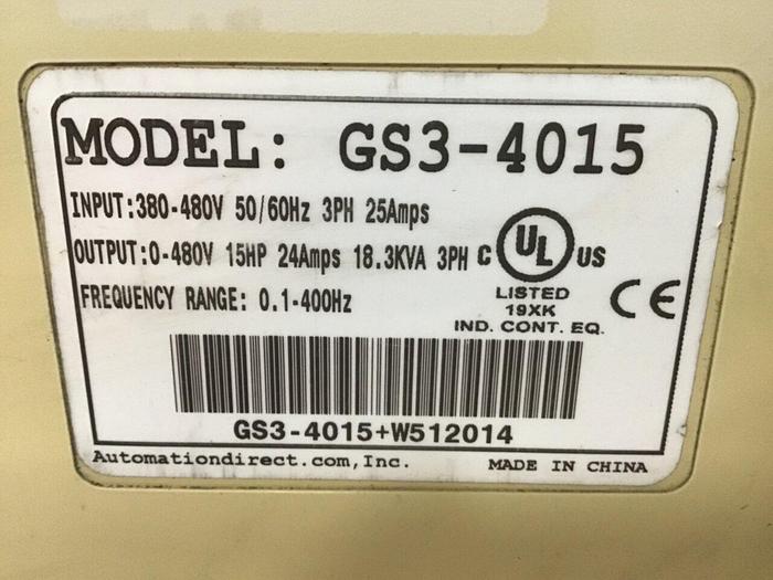 Used AUTOMATION DIRECT Dura Pulse Drive GS3-4015 Used