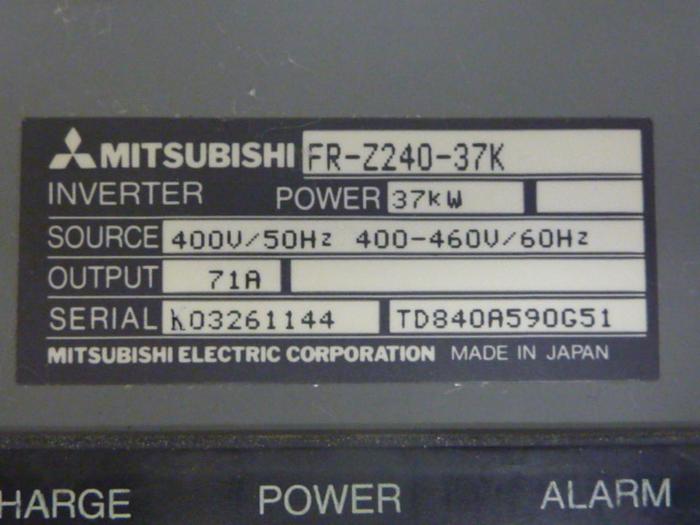 Used MITSUBISHI Inverter FR-Z240-37K Used