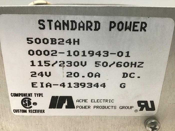 Used ACME ELECTRIC Power Supply 500B24H Used