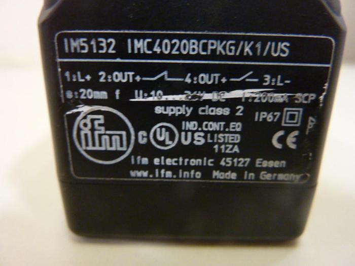 Used IFM Efector Inductive Sensor IM532 IMC4020BCKG/K1/US #51811