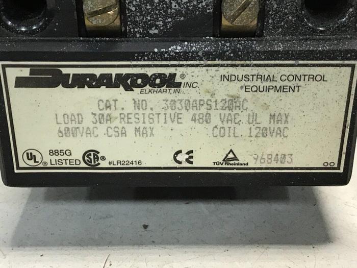 Used DURAKOOL Relay 3030APS120AC Used