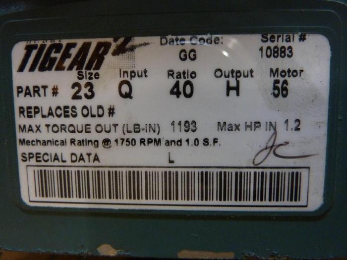 Used RELIANCE ELECTRIC 1/2 HP Motor P56X1526H GG FRFB56C USED