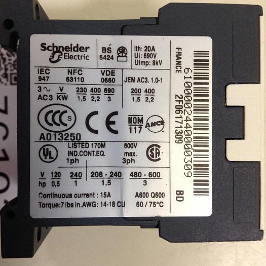 Used TELEMECANIQUE Contactor LP1K0610BD #76103