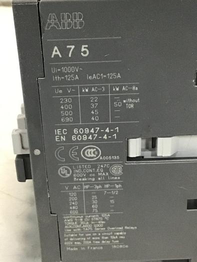 Used ABB Contactor A75 USED
