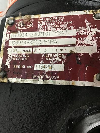 Used PALL INDUSTRIAL Filter Cartridge HH8914F24KPTGTTY643 #124535