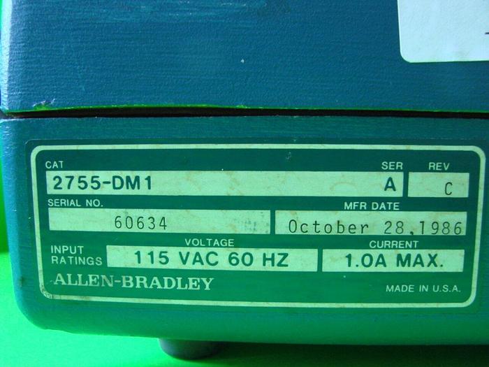 Used ALLEN BRADLEY Decoder 2755-DM1 SER A Used