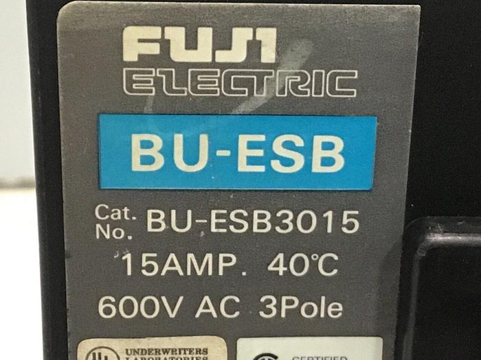 Used FUJI ELECTRIC 15 Amp Circuit Breaker BU-ESB3015 #119738