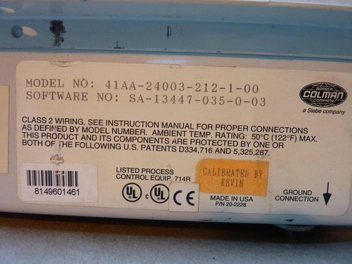 Used BARBER COLMAN Operator Interface 41AA-24003-212-1-00 Used