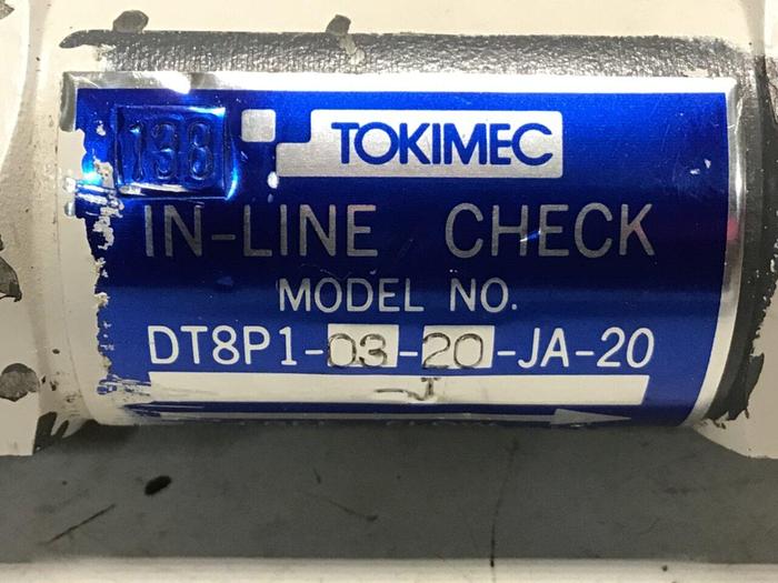 Used TOKIMEC Check Valve DT8P1-03-20-JA-20 #126634