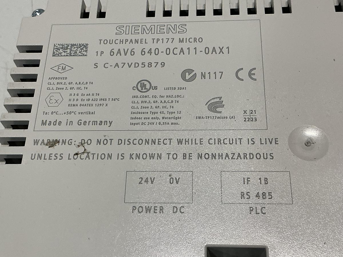 Used SIEMENS 6AV6 640-0CA11-0AX1