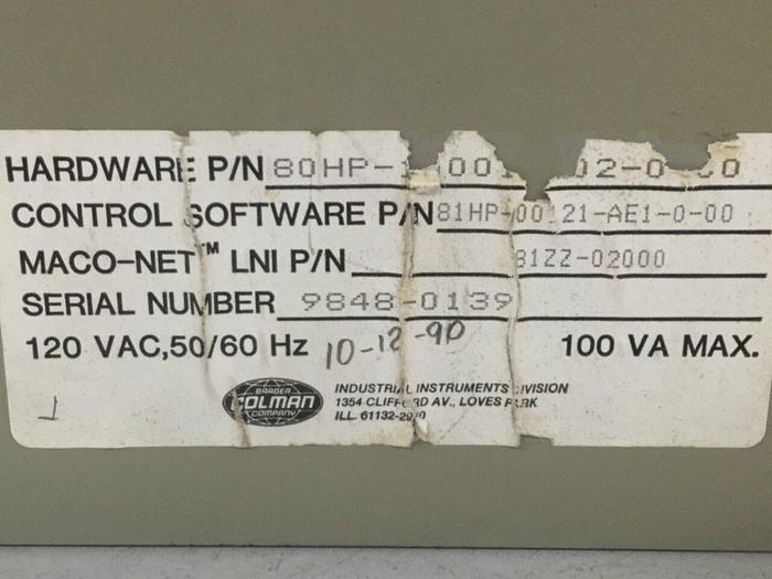 Used BARBER COLMAN Multi Pump Pressure/Flow Module 80HP-10001-002-0-00 #103406