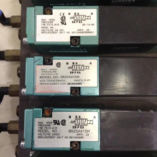 Used NUMATICS Control Block w/ Valves 082SA415M #80017