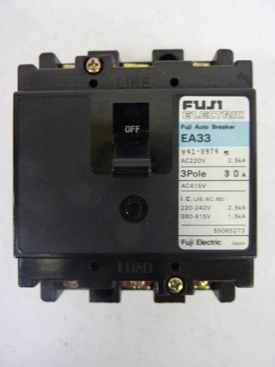 Used FUJI ELECTRIC 30 Amp Circuit Breaker EA33-30 #51661