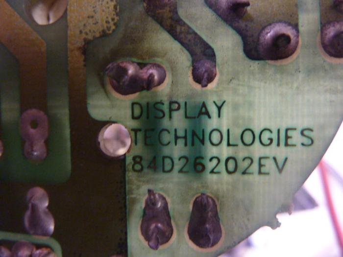 Used DISPLAY TECH INC Circuit Board 84D26202EM #51522