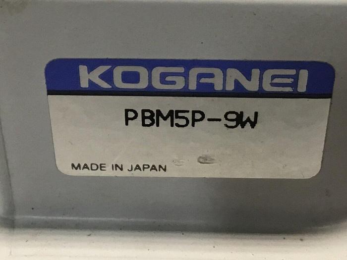 Used KOGANEI Manifold w/ Valves PBM5P-9W Used
