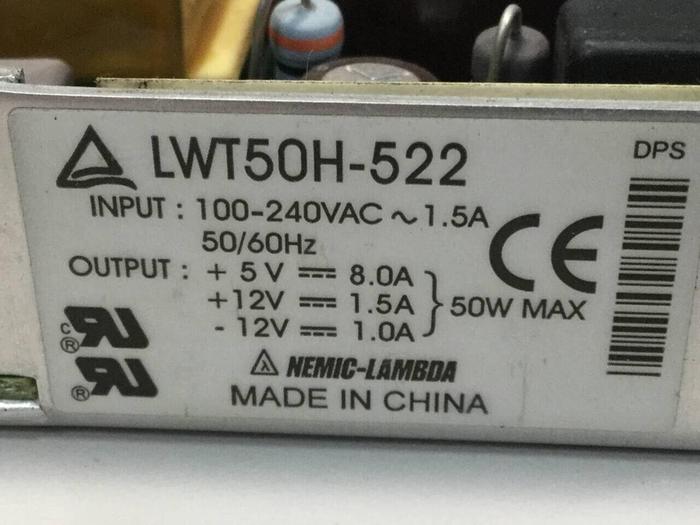 Used NEMIC-LAMBDA Power Supply LWT50H-522 #100254