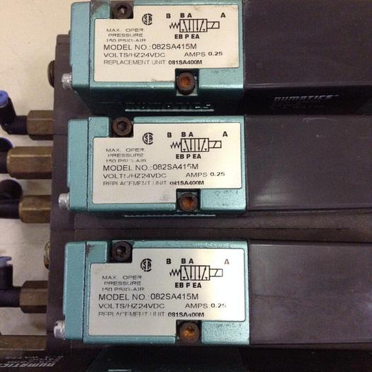Used NUMATICS Control Block w/ Valves 082SS415M #80008