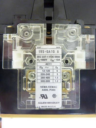 Used ALLEN BRADLEY Contactor 100-A60N.3 SER C #73832