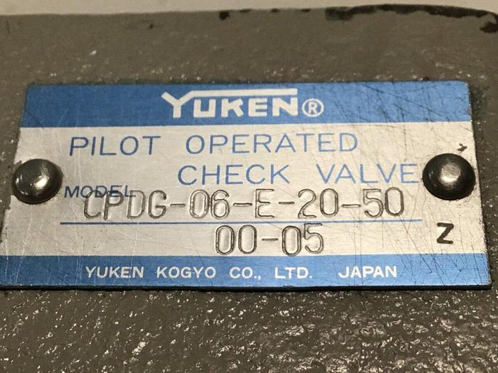 Used YUKEN Check Valve CPDG-06-E-20-50-00-05 #111615