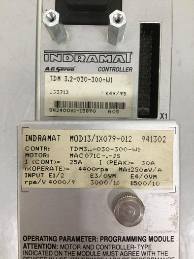 Used INDRAMAT Servo Drive TDM 3.2-030-300-WI Used