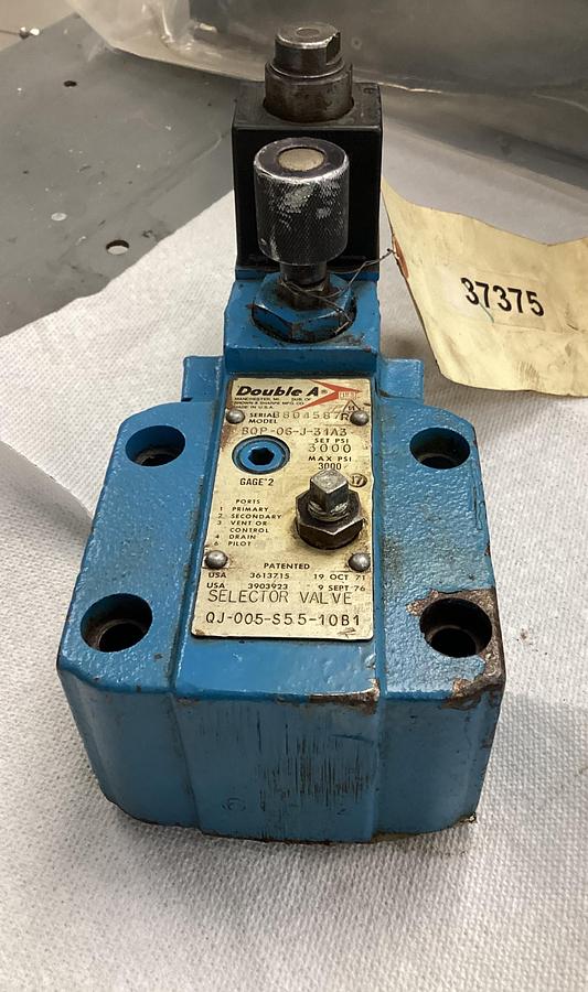 Used DOUBLE A Selector Valve BQP-06-J-31A3 #37375