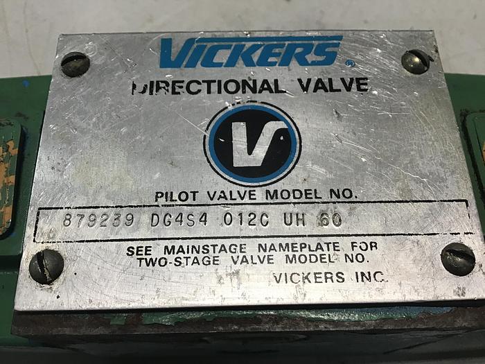Used VICKERS DG4S4 012C UH 60 Pilot Valve Used #142442