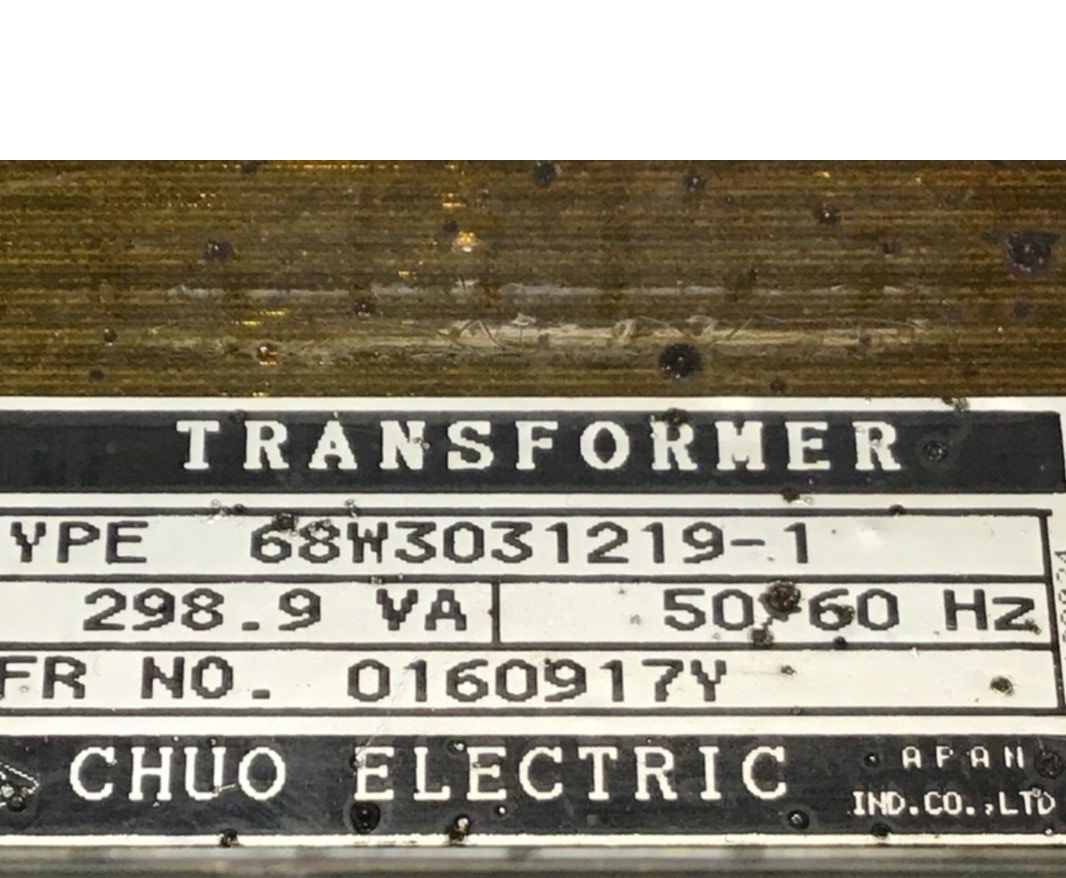 Used CHUO ELECTRONICS Transformer 68W3031219-1 USED