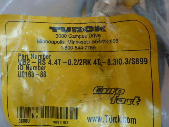 TURCK ELEKTRONIK Cordset VB2-RS4.4T-0.2/2RK 4T-... #32610