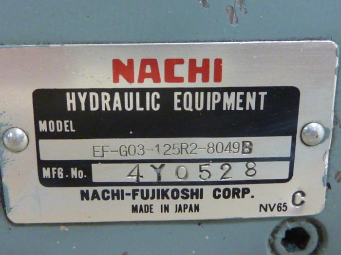 Used NACHI Hydraulic Valve EF-G03-125R2-8049B #64632